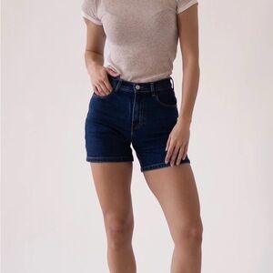 Matcha jeans RELAXED SHORTS - DARK BLUE